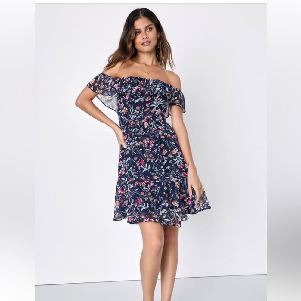 Floral Off the Shoulder Dress